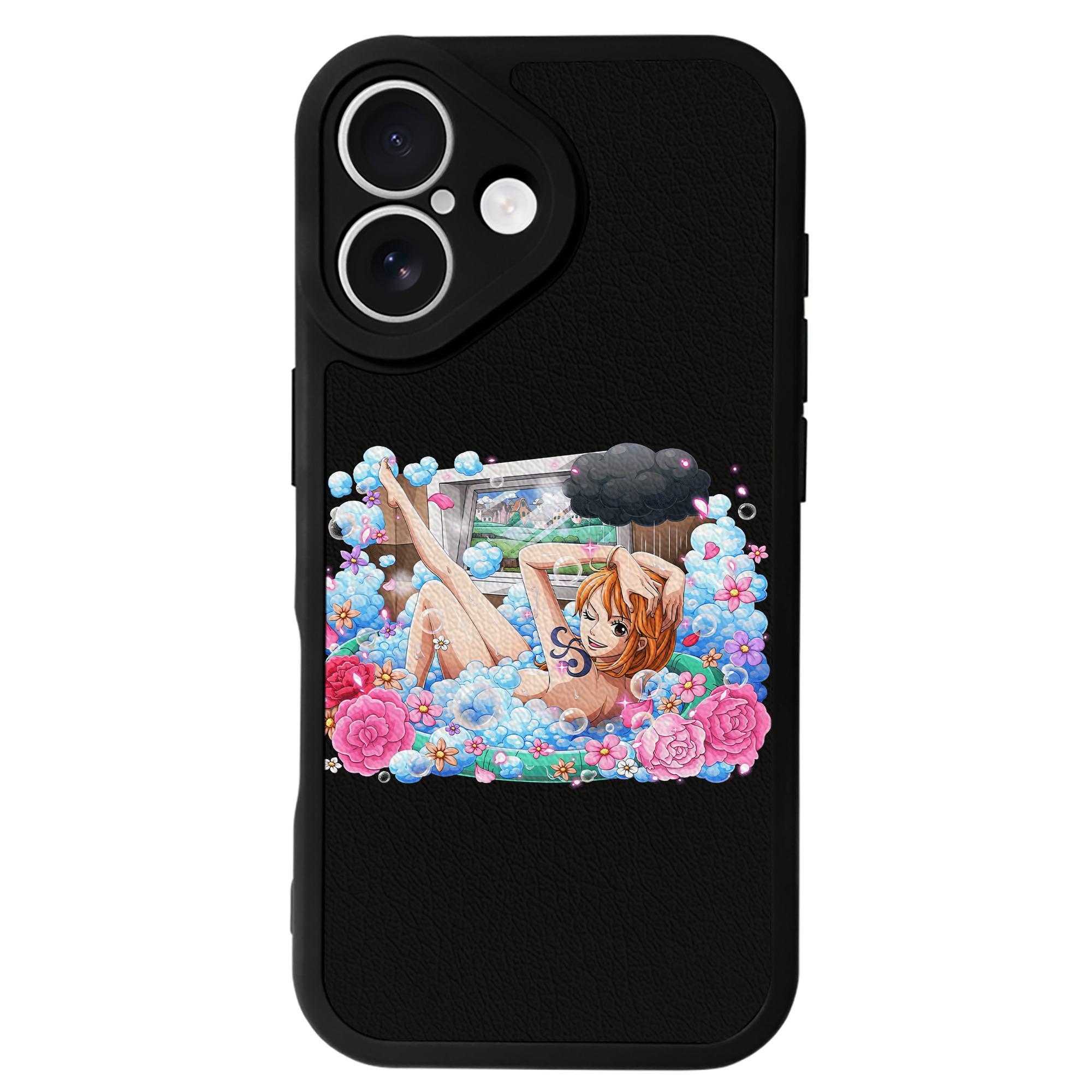 （画像用） ワンピース ナミ ONE PIECE Nami 【iPhone 16シリーズ対応】シリコンスマホケース（レザー調） 材質：シリコン